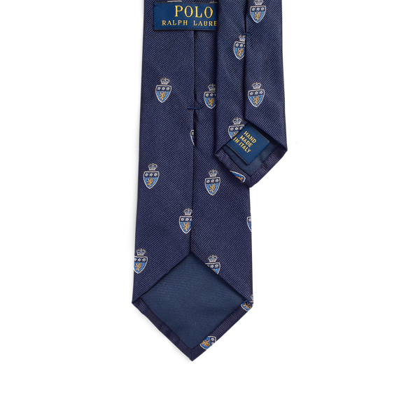 Navy Silk Narrow Club Tie Polo Ralph Lauren 2
