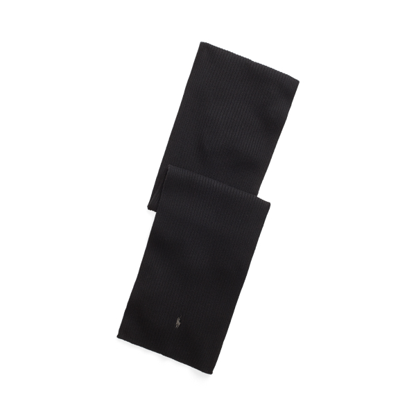Rib-Knit Merino Wool Scarf Polo Ralph Lauren 1
