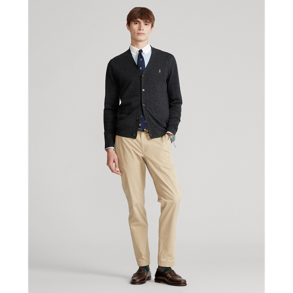 Cardigan in lana lavabile Slim-Fit Polo Ralph Lauren in Granito scuro m&eacute;lange 4