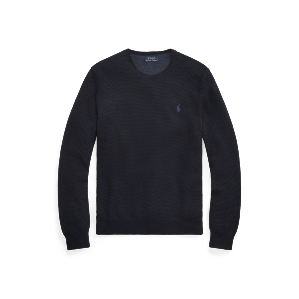 Jersey de algod&oacute;n de cuello redondo Polo Ralph Lauren en Jaspeado azul marino 2