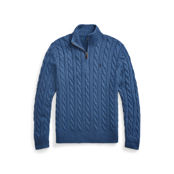 Cable-Knit Cotton Quarter-Zip Jumper