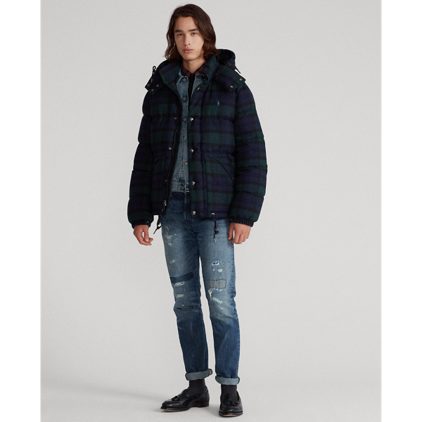 Blackwatch Tartan Wool-Blend Down Jacket Polo Ralph Lauren 3