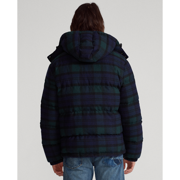 Blackwatch Tartan Wool-Blend Down Jacket Polo Ralph Lauren 4