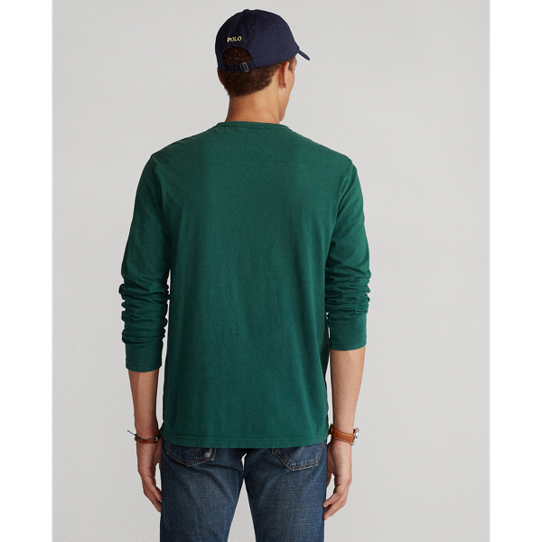 College Green Custom Slim Fit Jersey Graphic T-Shirt Polo Ralph Lauren 5