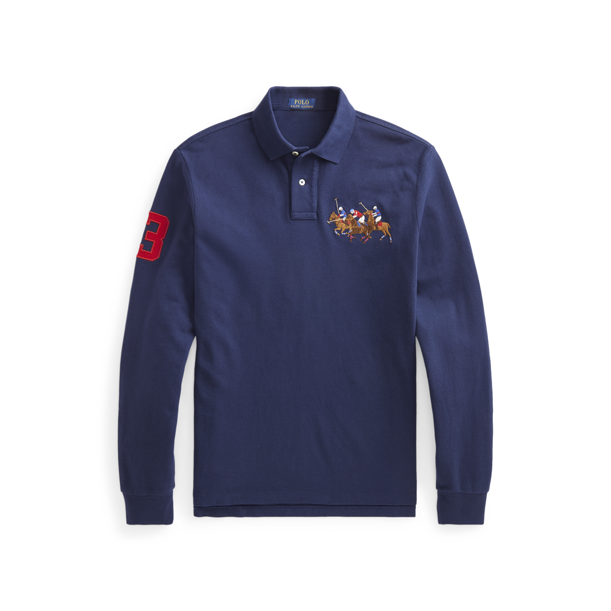 Custom Slim Fit Triple-Pony Polo Shirt