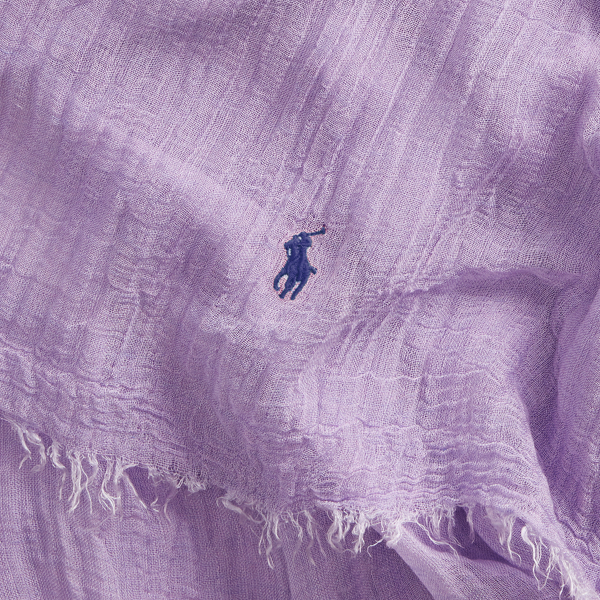 Light Lilac Fringe Scarf Polo Ralph Lauren 3