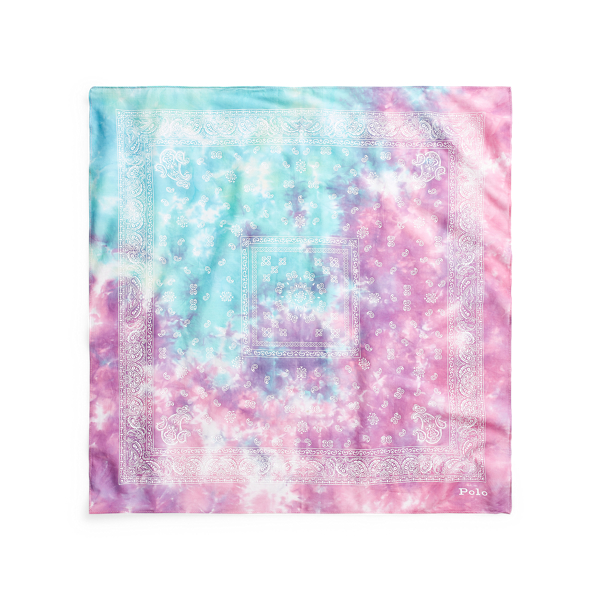 Pastel Multi Tie-Dye Cotton Scarf Polo Ralph Lauren 2