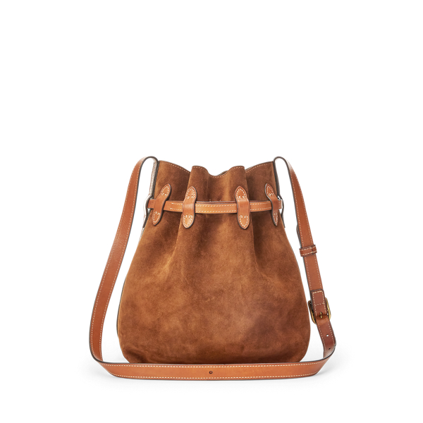Sac seau Bellport en daim Polo Ralph Lauren en Cannelle 4