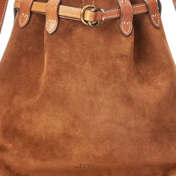 Sac seau Bellport en daim Polo Ralph Lauren en Cannelle 6