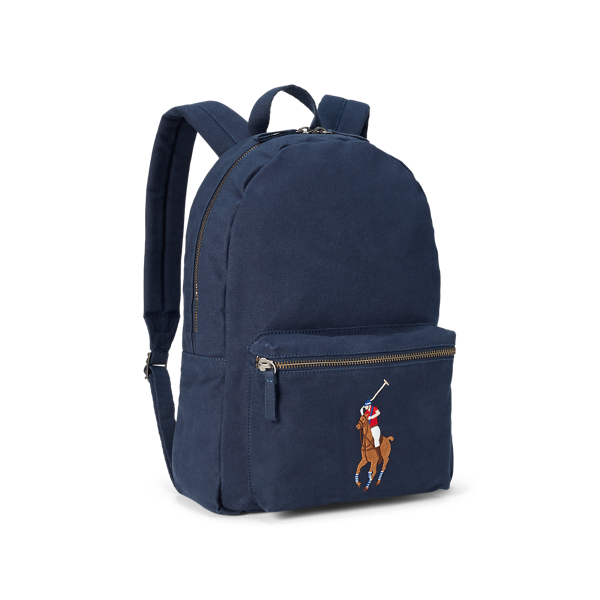 Navy Cotton Canvas Backpack Polo Ralph Lauren 2