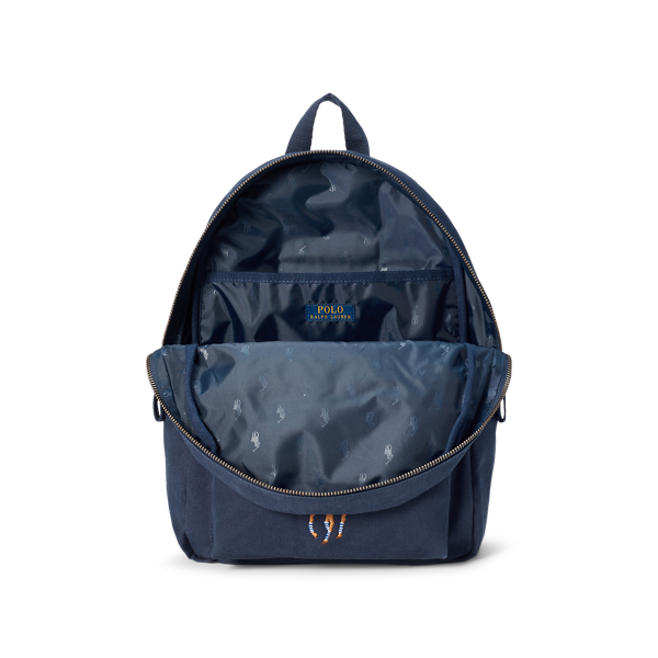 Navy Cotton Canvas Backpack Polo Ralph Lauren 4