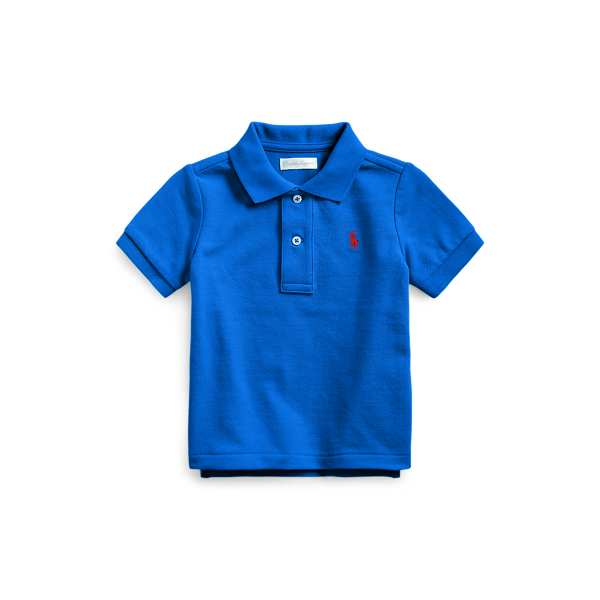 Het iconische mesh Polo-shirt Baby Boy in 1