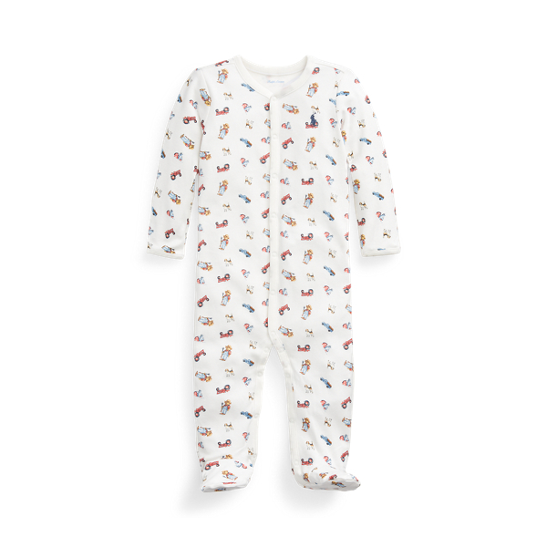 Tutina con piedini Polo Bear in cotone Baby Boy in 1