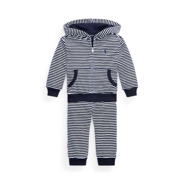 Velour Hoodie &amp; Trouser Set Baby Boy 1