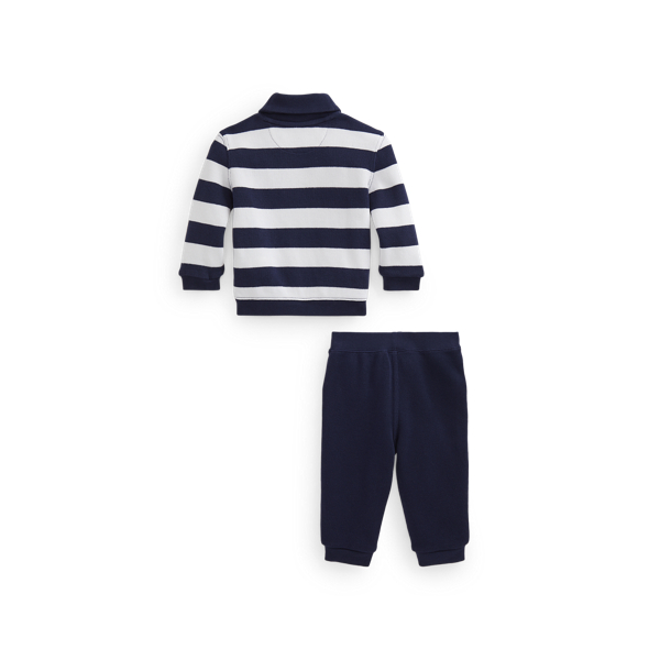 Refined Navy Multi Fleece Top &amp; Jogger Set Baby Boy 2