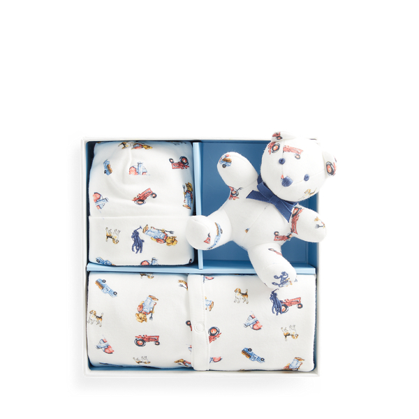 Polo Bear Coverall Gift Set Baby Boy 1