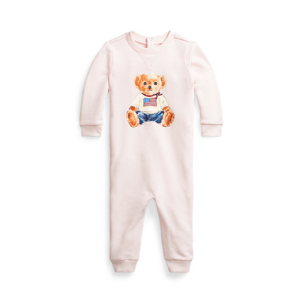 Polo Bear Terry Coverall Baby Girl 1