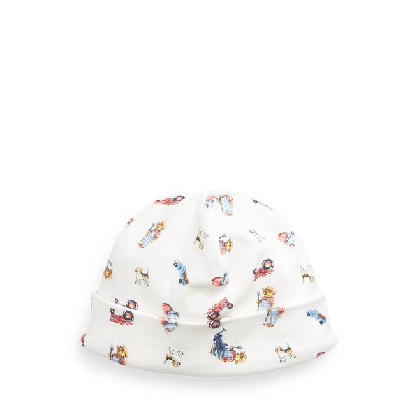 Gorro de algod&oacute;n con estampado Polo Bear