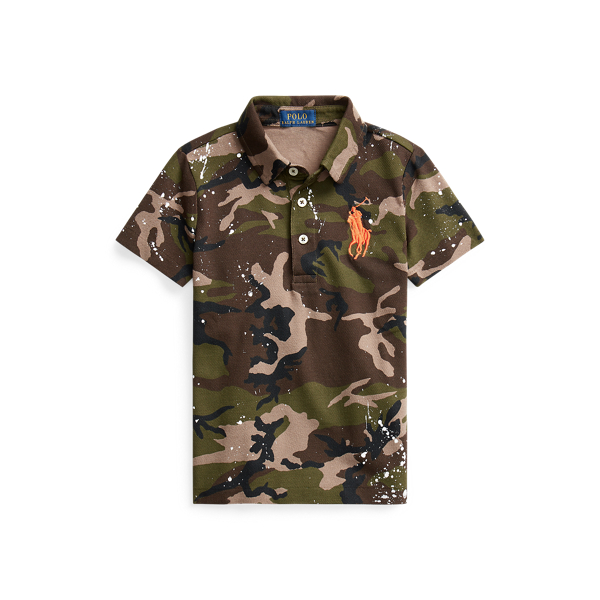 Camo Paint-Splatter Mesh Polo Boys 1.5-6 Years 1