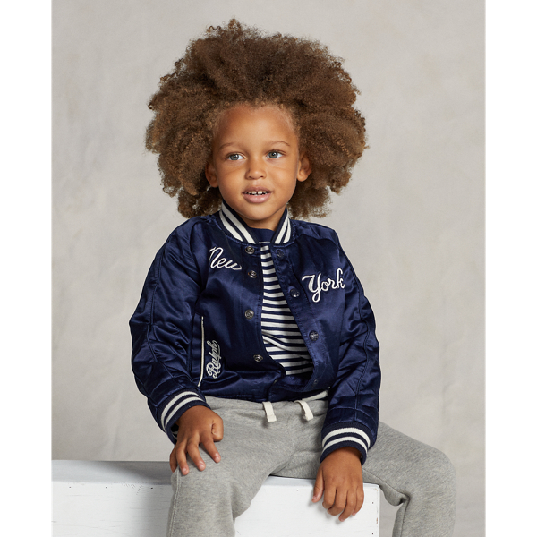 Aviator Navy/White Polo Ralph Lauren Yankees Jacket Boys 2-7/Girls 2-6x 3