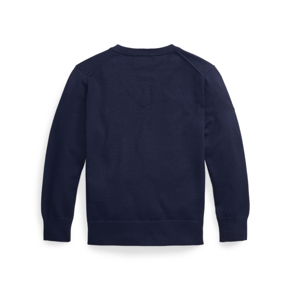 Navy Cotton V-Neck Jumper Boys 1.5-6 Years 2