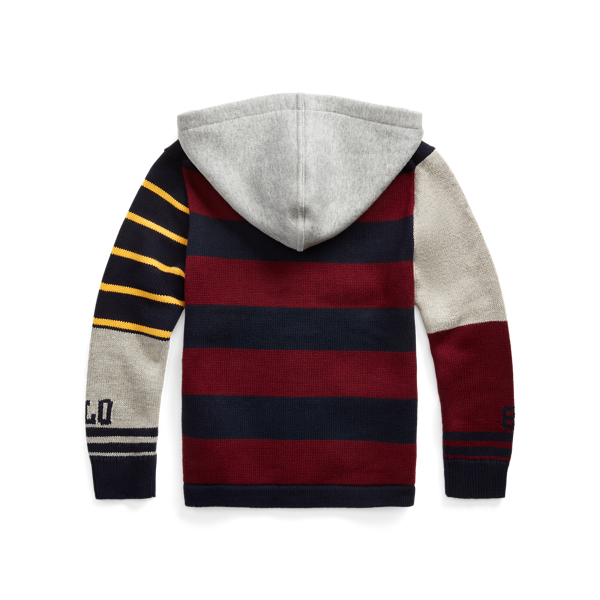 Navy Multi Patchwork Cotton Cardigan Boys 1.5-6 Years 2