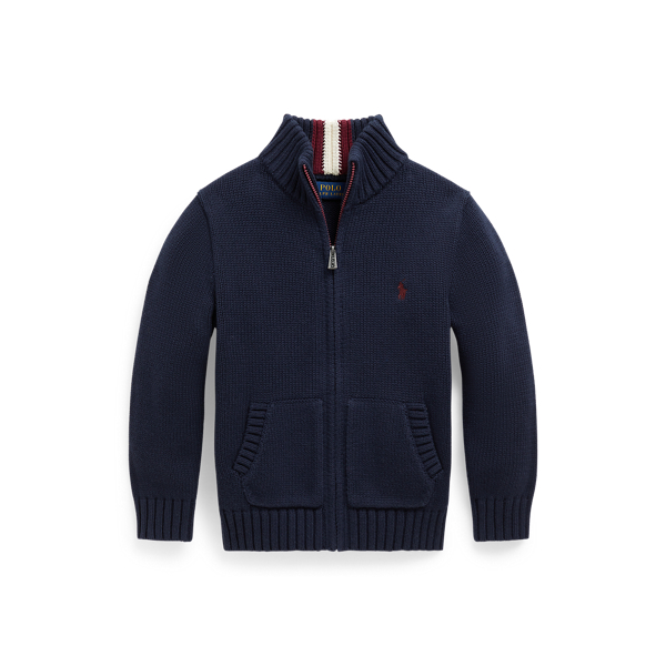 Pull en coton enti&egrave;rement zipp&eacute;