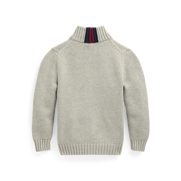 Dark Sport Heather Cotton Full-Zip Jumper Boys 1.5-6 Years 2