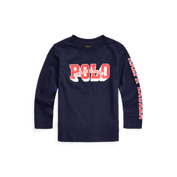 T-shirt logo manches longues coton