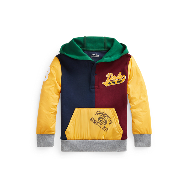 Colour-Blocked Hybrid Hoodie