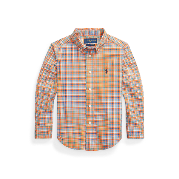 Plaid Cotton Poplin Shirt