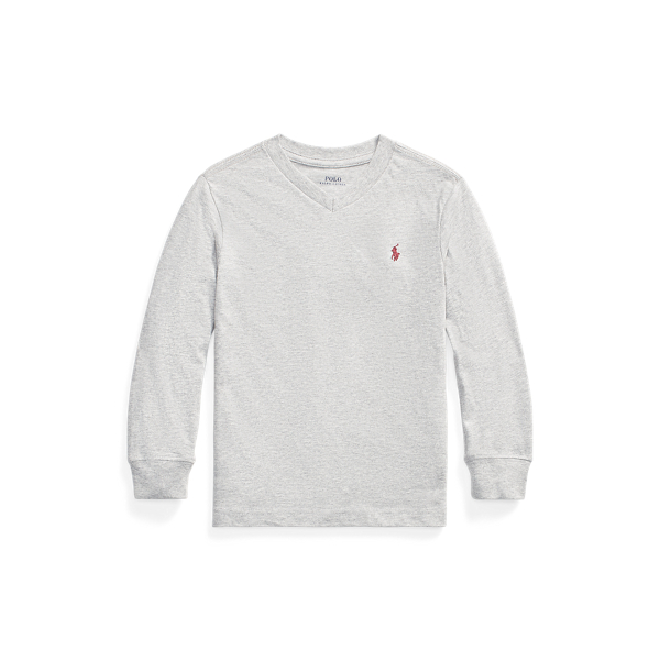 Cotton V-Neck Long-Sleeve Tee Boys 2-7 1