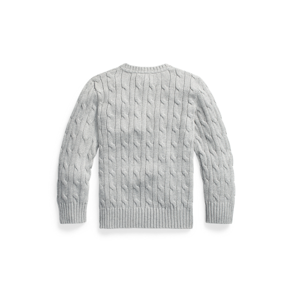 League Heather Cable-Knit Cotton Sweater Boys 2-7 2