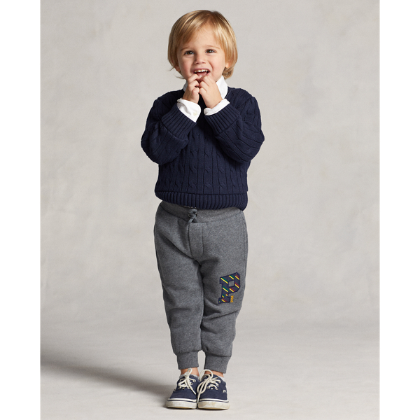 Baumwollpullover mit Zopfmuster Boys 1.5-6 Years in Navy 4