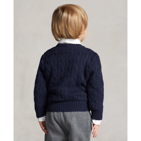 Baumwollpullover mit Zopfmuster Boys 1.5-6 Years in Navy 6