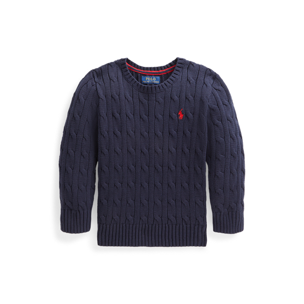 Baumwollpullover mit Zopfmuster Boys 1.5-6 Years in Navy 2