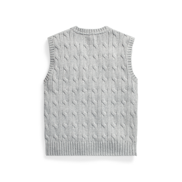 League Heather Cable-Knit Cotton Sleeveless Jumper Boys 1.5-6 Years 2