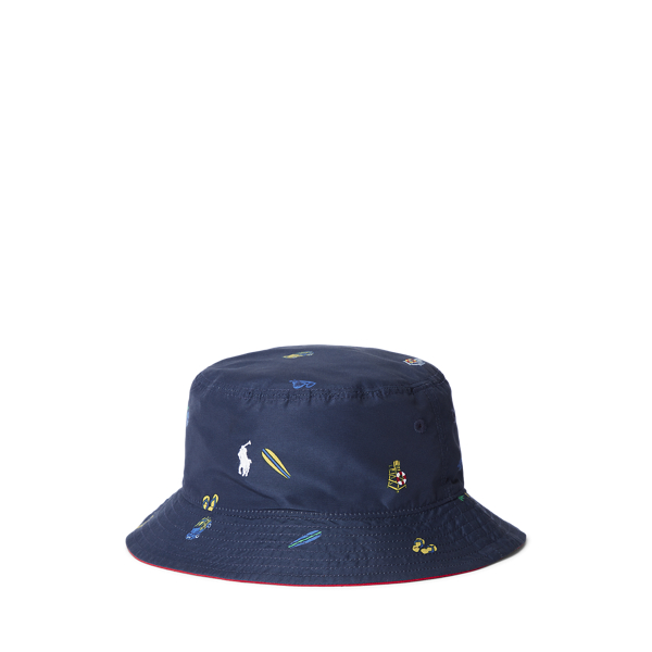 Cappellino bob in chino double-face