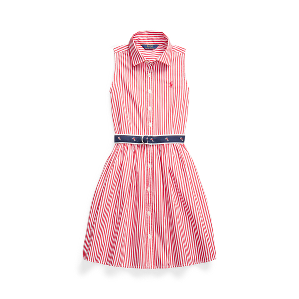Striped Belted Shirtdress