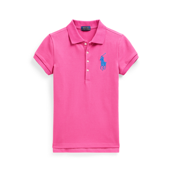 Polo Big Pony in piqu&eacute; stretch Girls 7-14 Years in 1