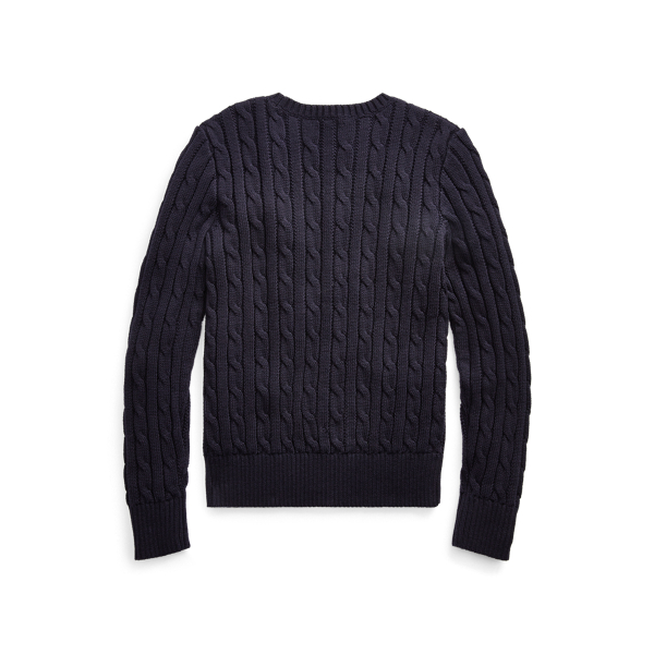 Navy Cable-Knit Cotton Jumper Girls 7-14 Years 2