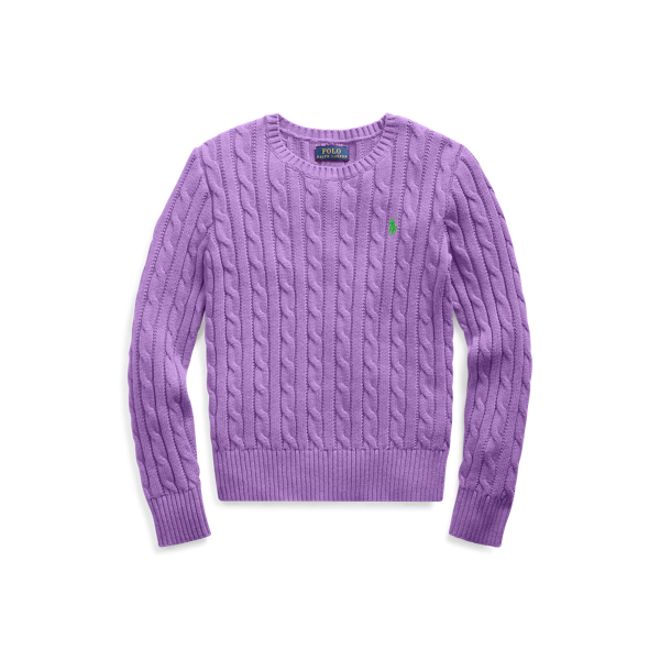 Cable-Knit Cotton Jumper Girls 7-14 Years 1