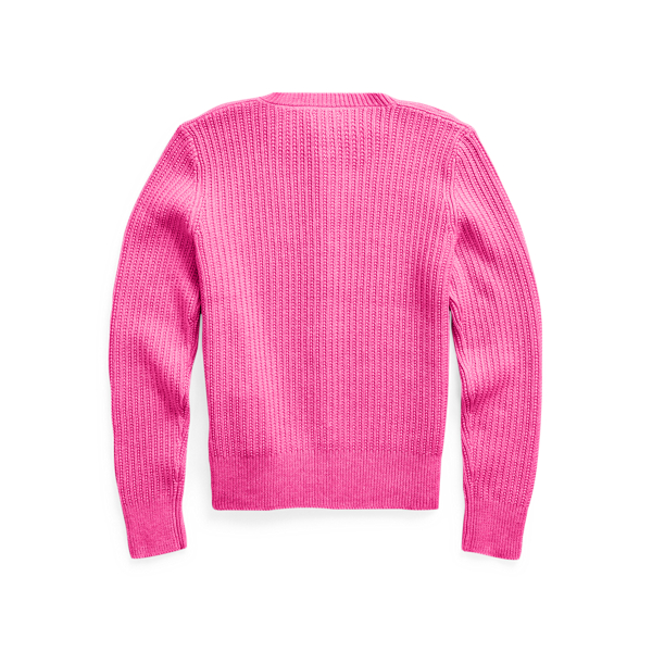 College Pink Combed Cotton Cardigan Girls 7-16 2