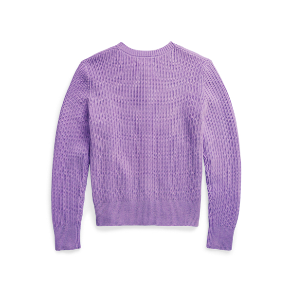 Rugby Purple Combed Cotton Cardigan Girls 7-16 2