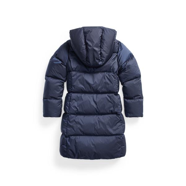 Refined Navy Quilted Hooded Down Coat Girls 7-16 2