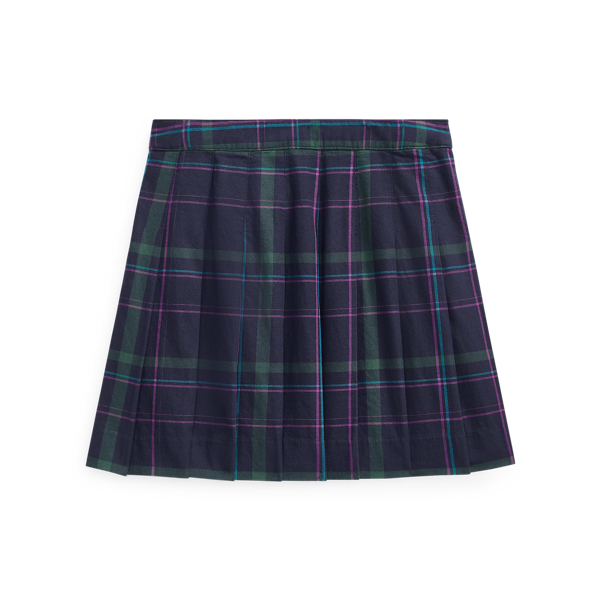 Navy Multi Plaid Twill Kilt Skirt Girls 7-16 2