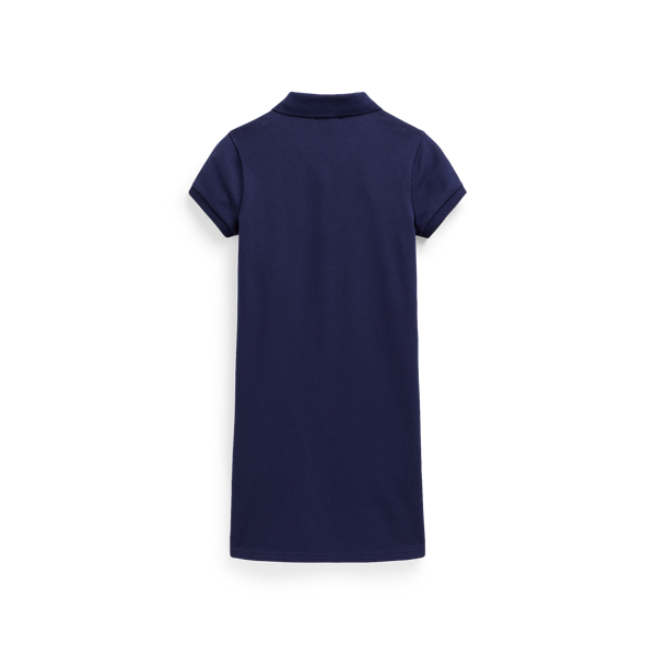 Refined Navy Polo Bear Mesh Polo Dress Girls 7-16 2