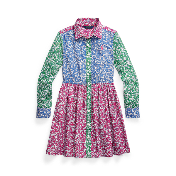 Gebl&uuml;mtes Hemdkleid aus Baumwolle Girls 7-14 Years in 1
