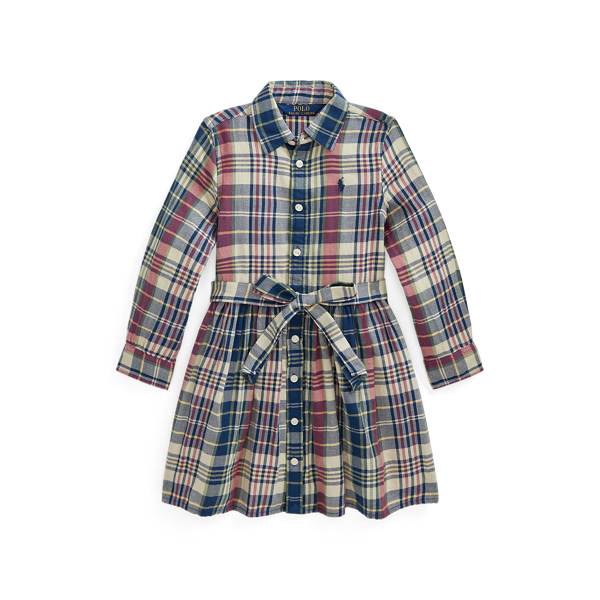 Robe-chemise &eacute;cossaise en coton GIRLS 7-14 YEARS en 1