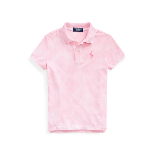 Pink Pony Tie-Dye Mesh Polo Girls 7-14 Years 1